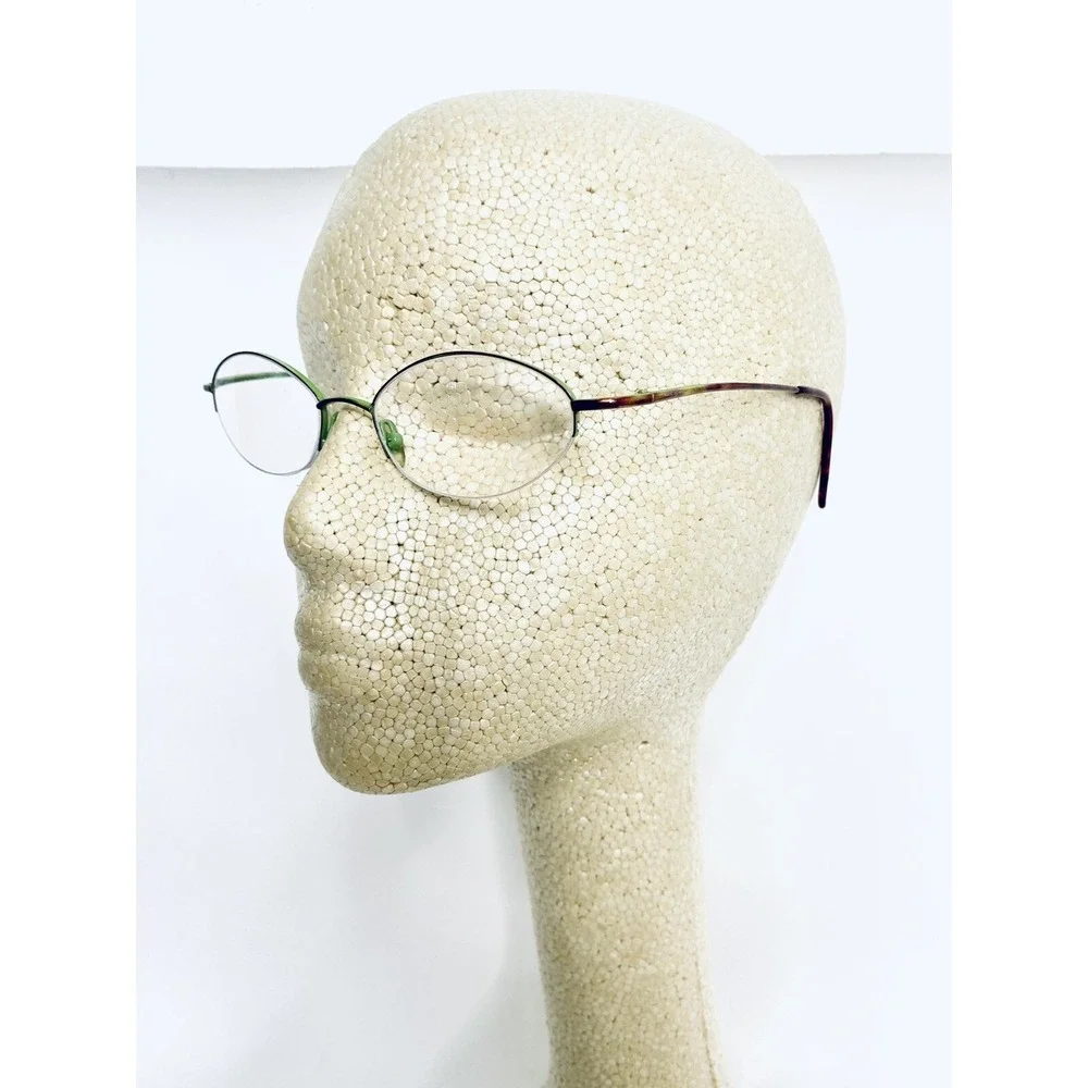 Kate Spade Half Rim Tortoise Green Metal Oval Glasses Italy Leah 51 18 130